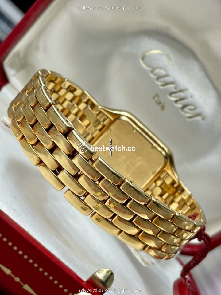IMG_9085 Cartier Panthere Mens watch Unisex Quartz Yellow gold 887968 Replica 2