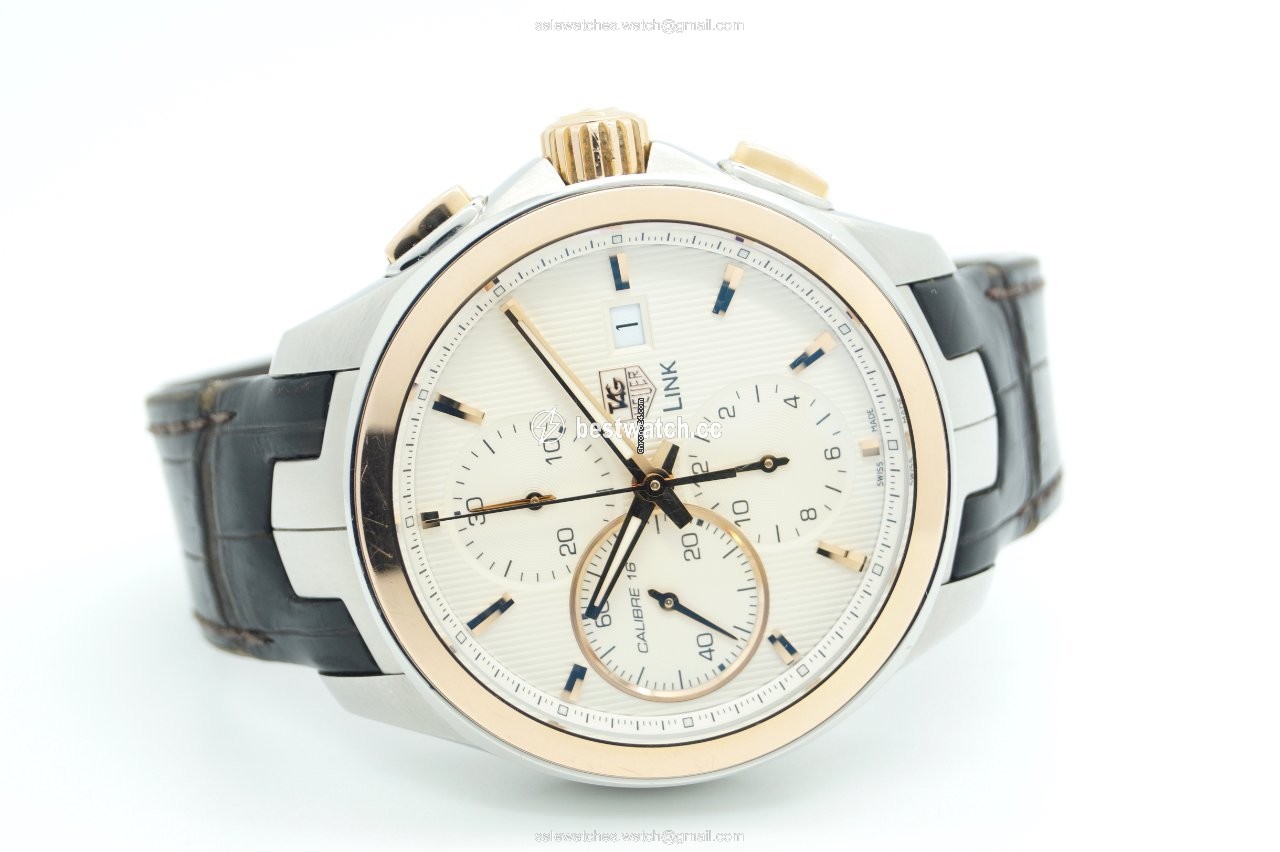 IMG_9085 TAG Heuer Link Calibre 16 Mens watch Unisex Automatic Gold Steel CAT2050.FC6322 Replica 2