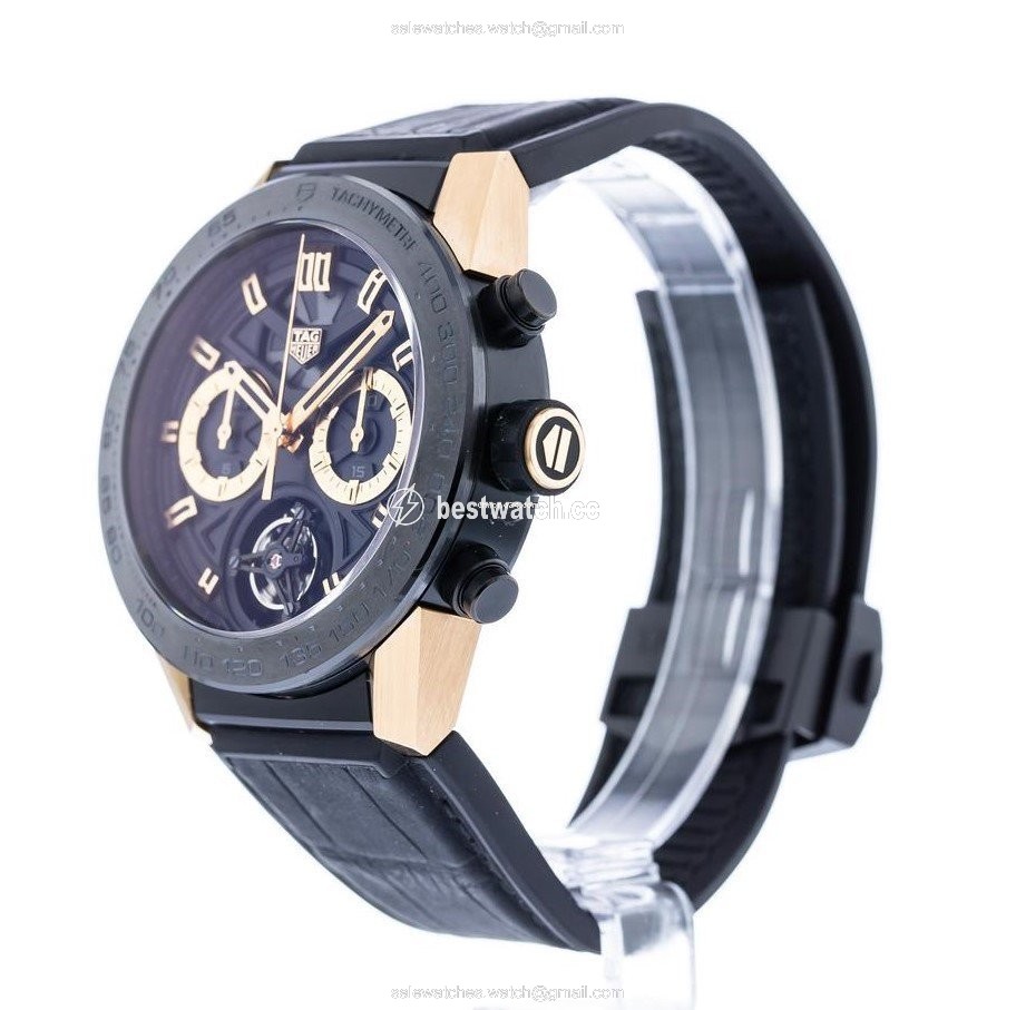 TAG Heuer Carrera Heuer-02T Mens watch Unisex Automatic Titanium CAR5A5Y.FC6377 Replica 2