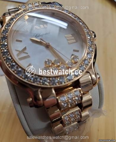 IMG_9085 Chopard Happy Sport Womens watch Quartz Rose gold 277481-5003 Replica 2