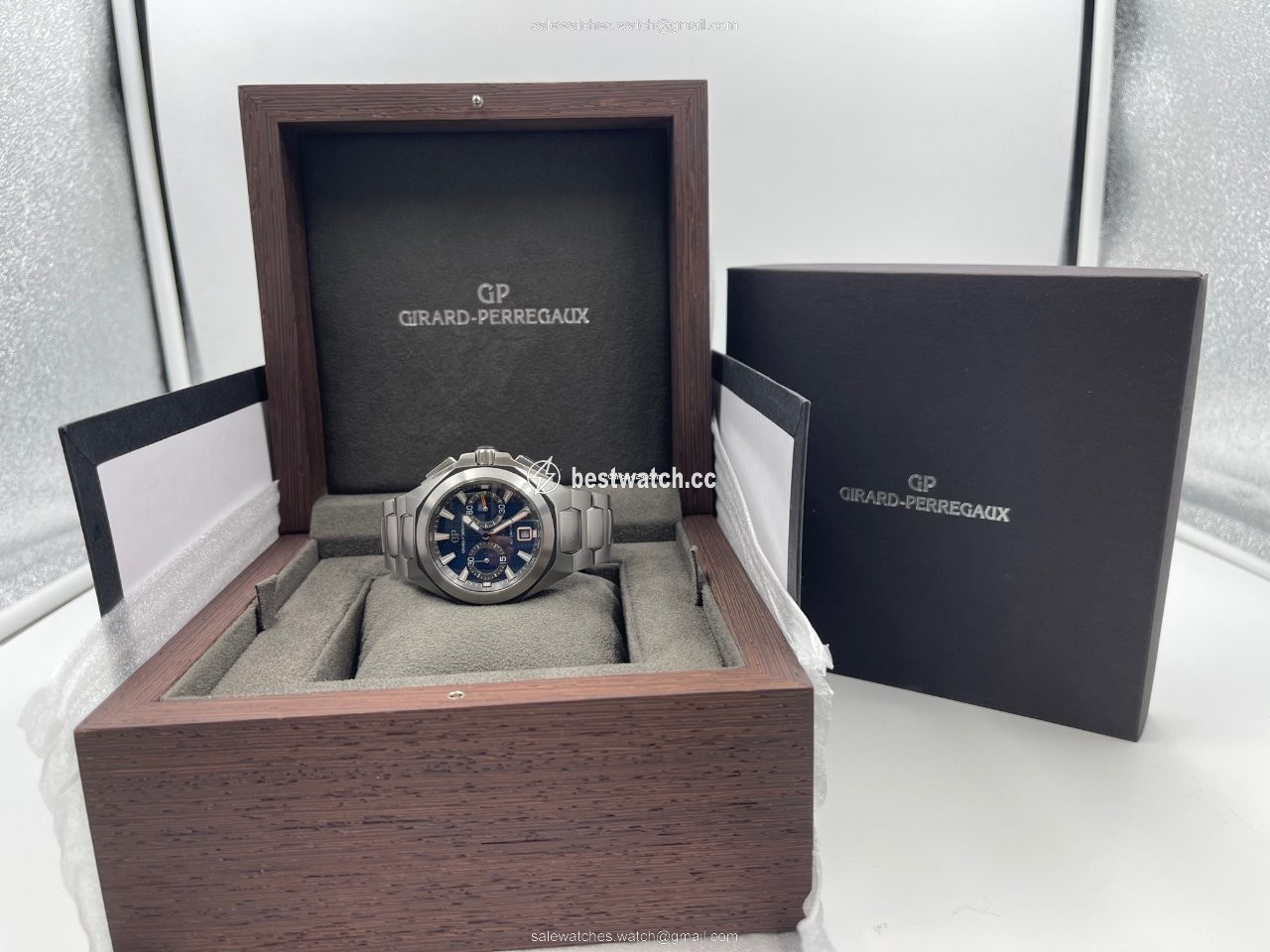 IMG_9085 Girard Perregaux Chrono Hawk Mens watch Unisex Automatic Steel 49970-11-431-11A Replica 2