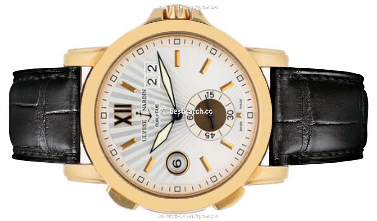 IMG_9085 Ulysse Nardin Dual Time Automatic Rose gold 246-55 60 Replica 2