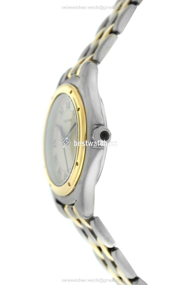 IMG_9085 Cartier Cougar Womens watch Quartz Gold Steel 119000R Replica 2