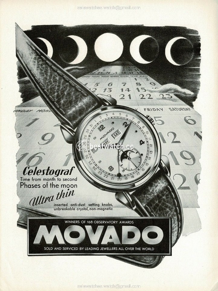 Movado Mens watch Unisex Manual winding Yellow gold R4920 Replica 2