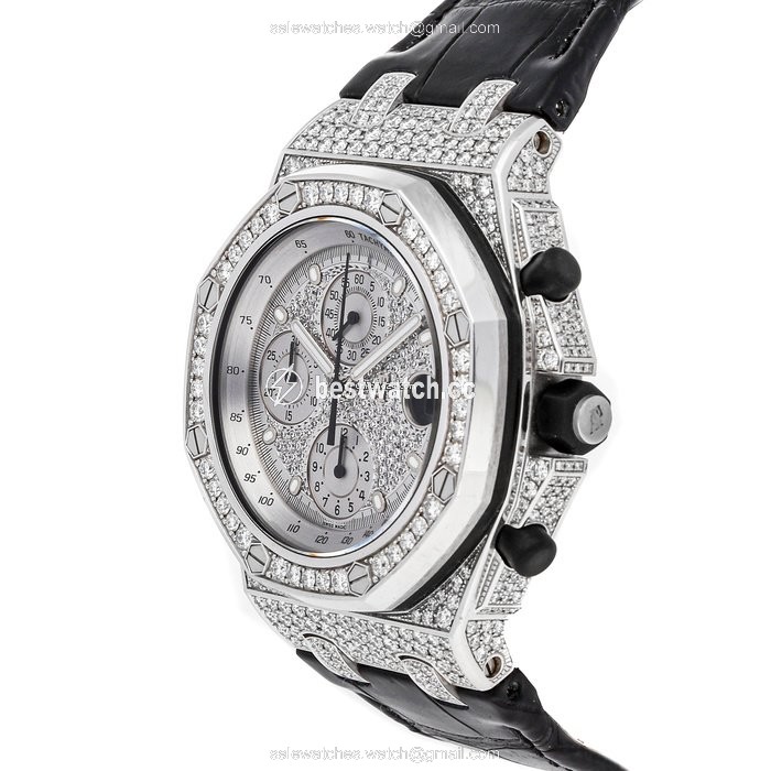 IMG_9085 Audemars Piguet Royal Oak Offshore Chronograph Mens watch Unisex Automatic White gold 26067BC.ZZ.D002CR.01 Replica 2