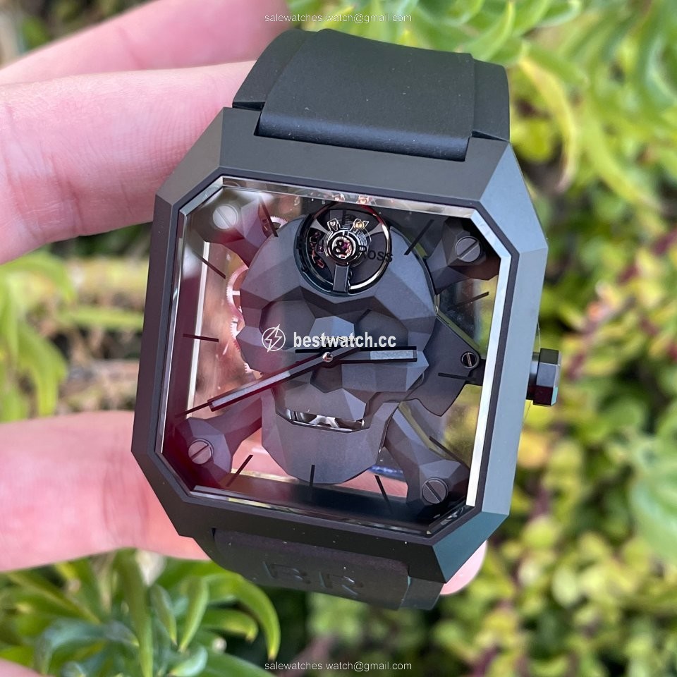 IMG_9085 Bell & Ross BR 01 Mens watch Unisex Manual winding Ceramic BR01-CSK-CE SRB Replica 2