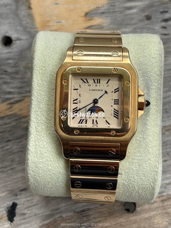 IMG_9085 Cartier Santos Womens watch Quartz Yellow gold 819901 Replica 2