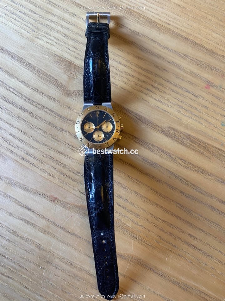 Bulgari Diagono Mens watch Unisex Manual winding Gold Steel CH 35 SG Replica 2