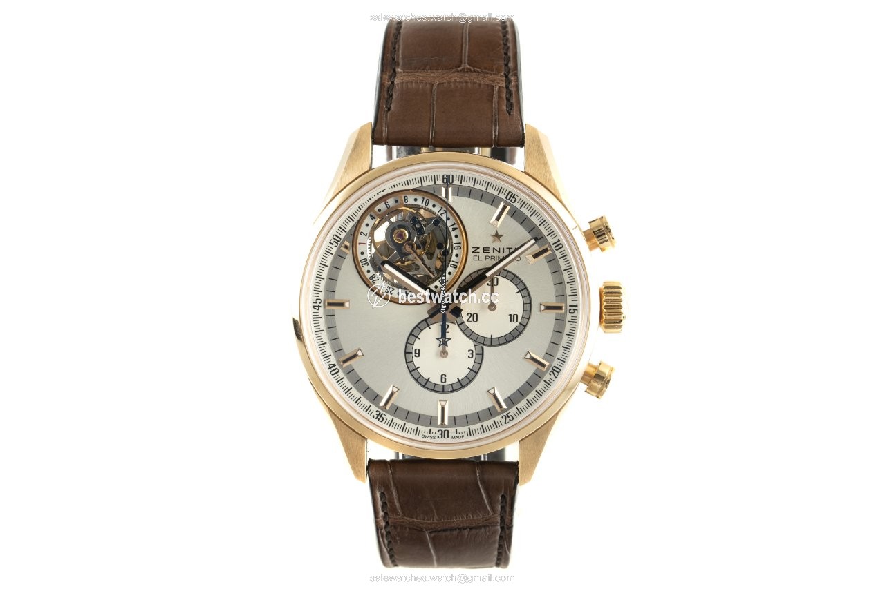 Zenith El Primero Tourbillon Mens watch Unisex Automatic Yellow gold 18.2050.4035 01.C713 Replica 2