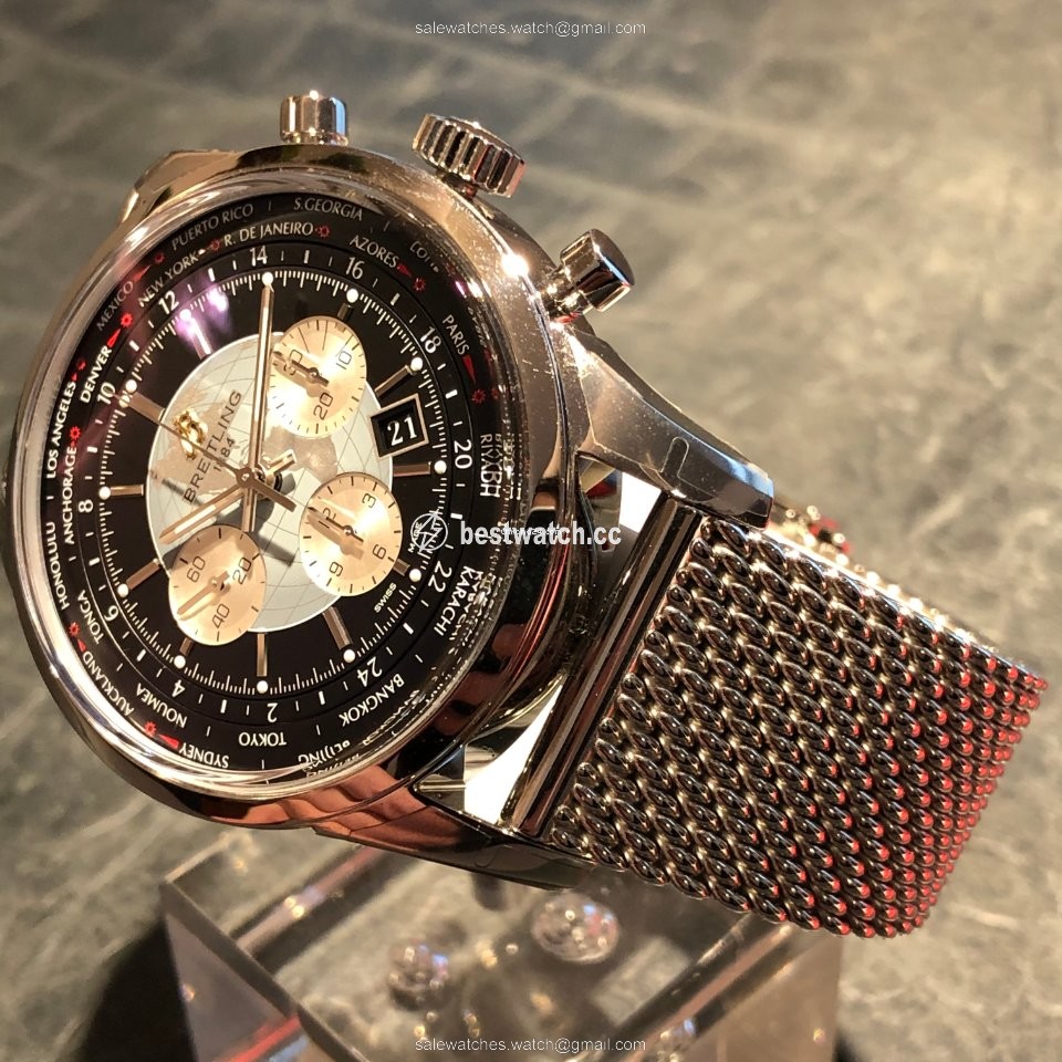 IMG_9085 Breitling Transocean Chronograph Unitime Mens watch Unisex Automatic Steel AB 0510U4 Replica 2