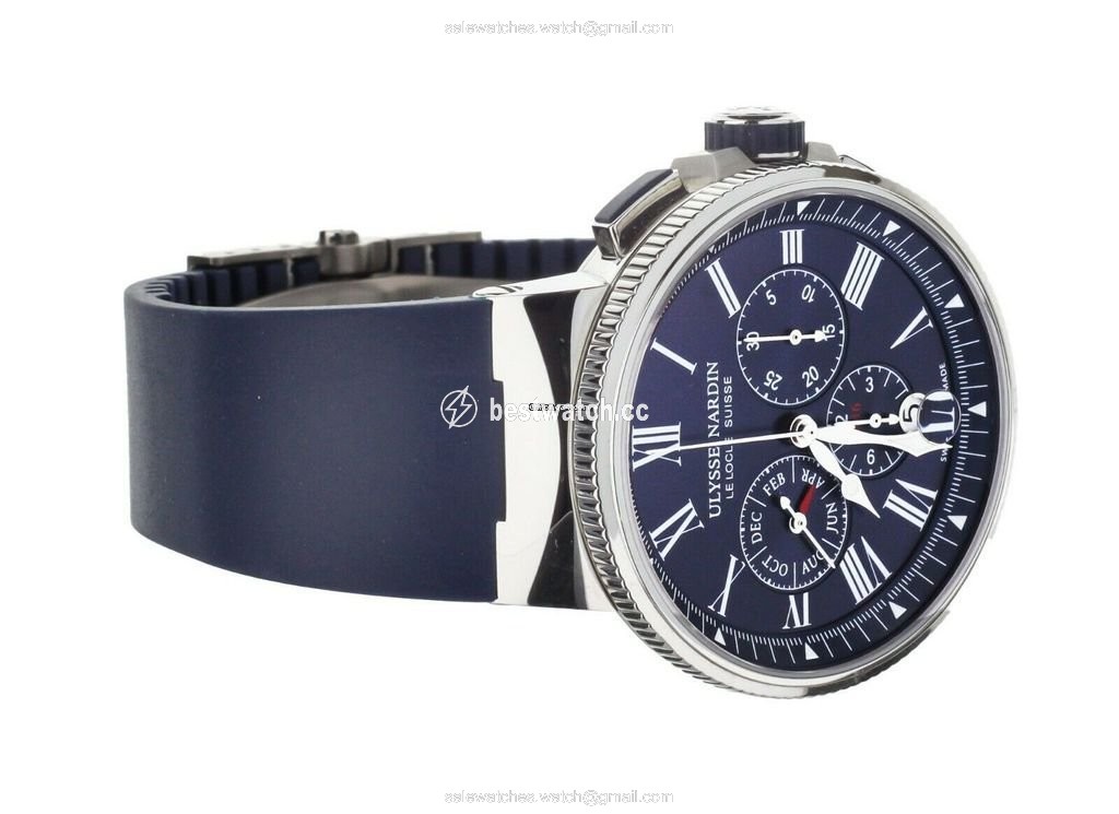 IMG_9085 Ulysse Nardin Marine Chronograph Mens watch Unisex Automatic Steel 1533-150 Replica 2