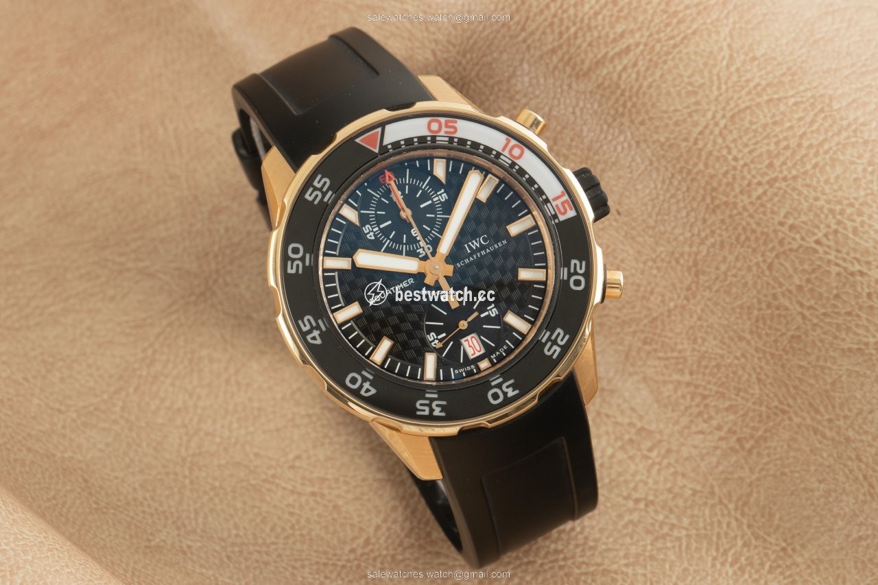 IMG_9085 IWC Aquatimer Chronograph Mens watch Unisex Automatic Yellow gold IW376905 Replica 2