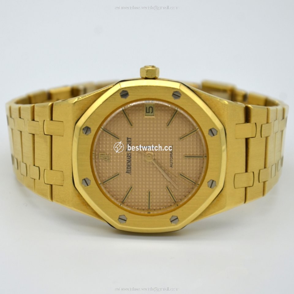 IMG_9085 Audemars Piguet Royal Oak Mens watch Unisex Automatic Yellow gold 4100BA Replica 2
