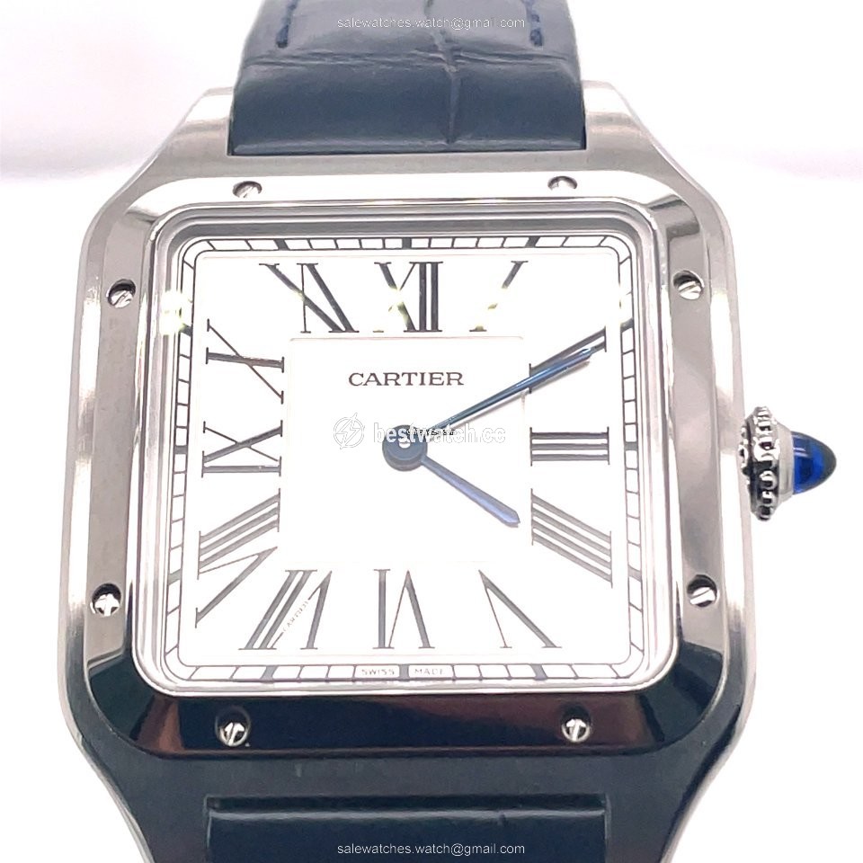 IMG_9085 Cartier Santos Dumont Mens watch Unisex Quartz Steel WSSA0022 Replica 2
