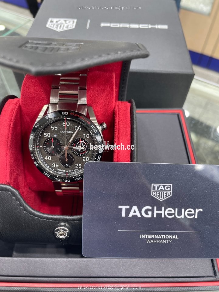 TAG Heuer Carrera Porsche Chronograph Special Edition Mens watch Unisex Automatic Steel CBN2A1F.BA0643 Replica 2