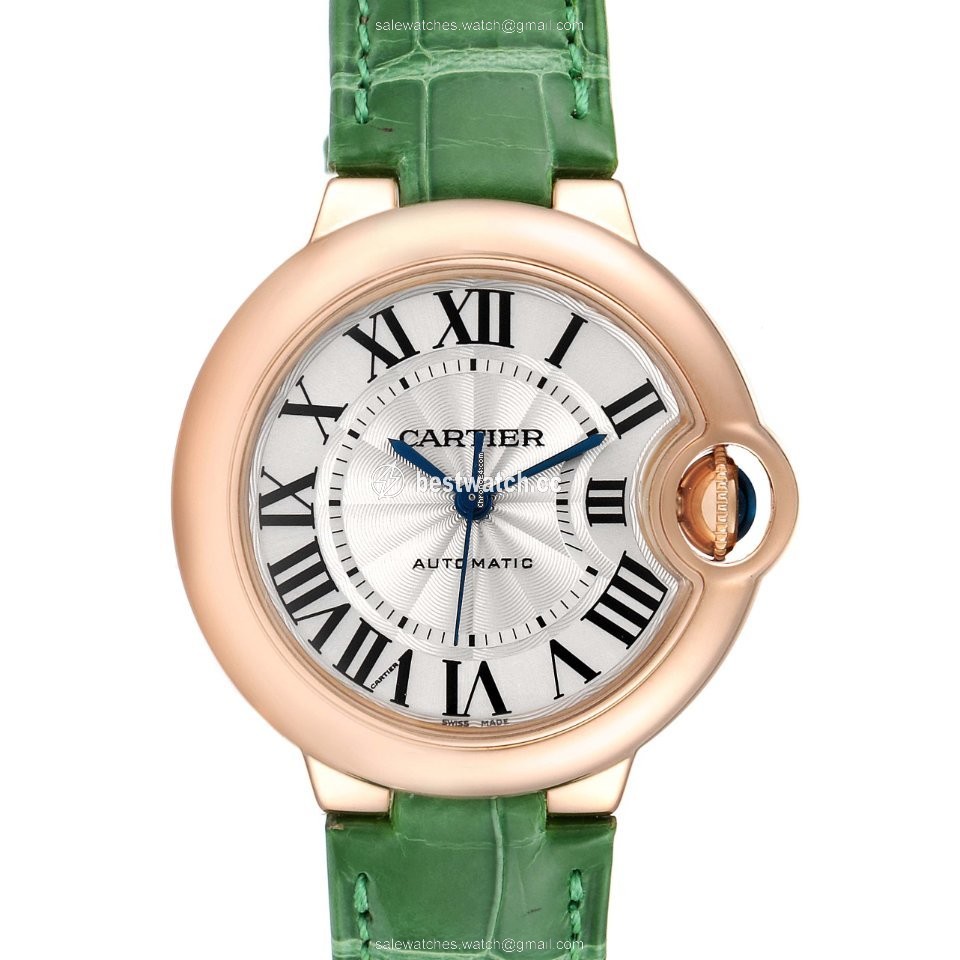 IMG_9085 Cartier Ballon Bleu 33mm Womens watch Automatic Rose gold W6920097 Replica 2