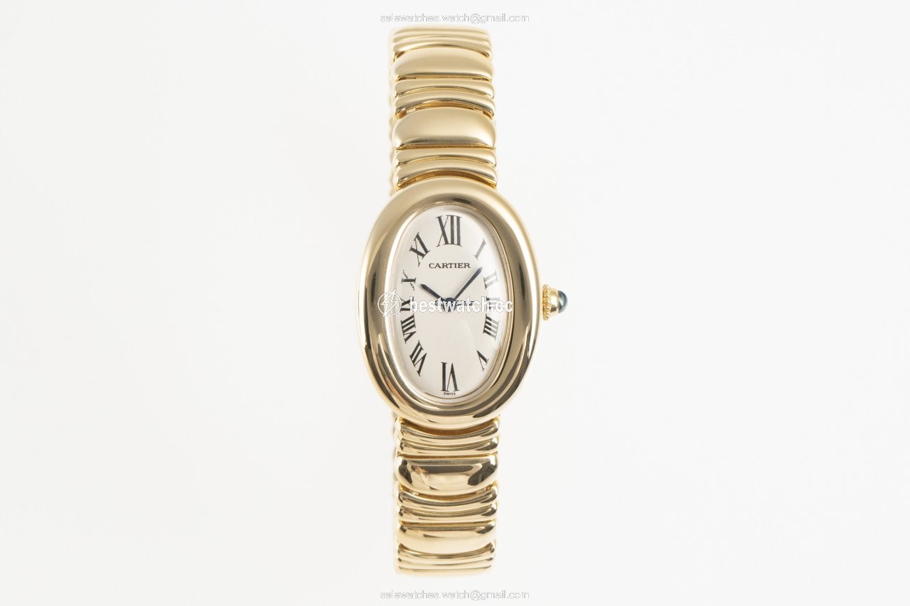 IMG_9085 Cartier Baignoire Womens watch Quartz Yellow gold 1950 Replica 2