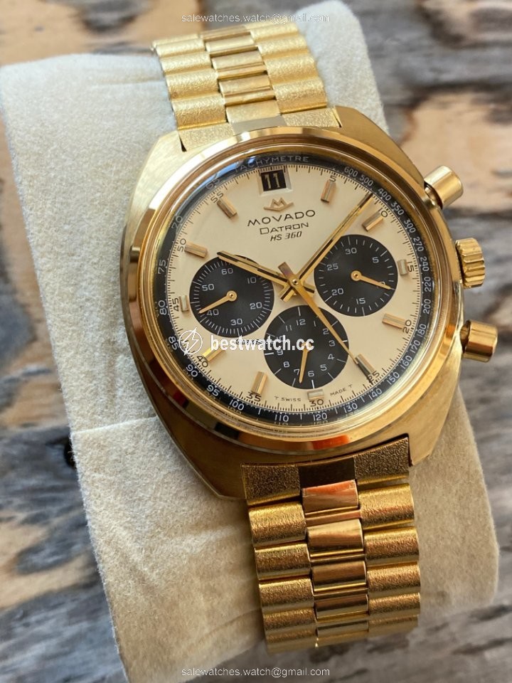 Movado Datron Mens watch Unisex Automatic Gold Steel 434-705-502 Replica 2