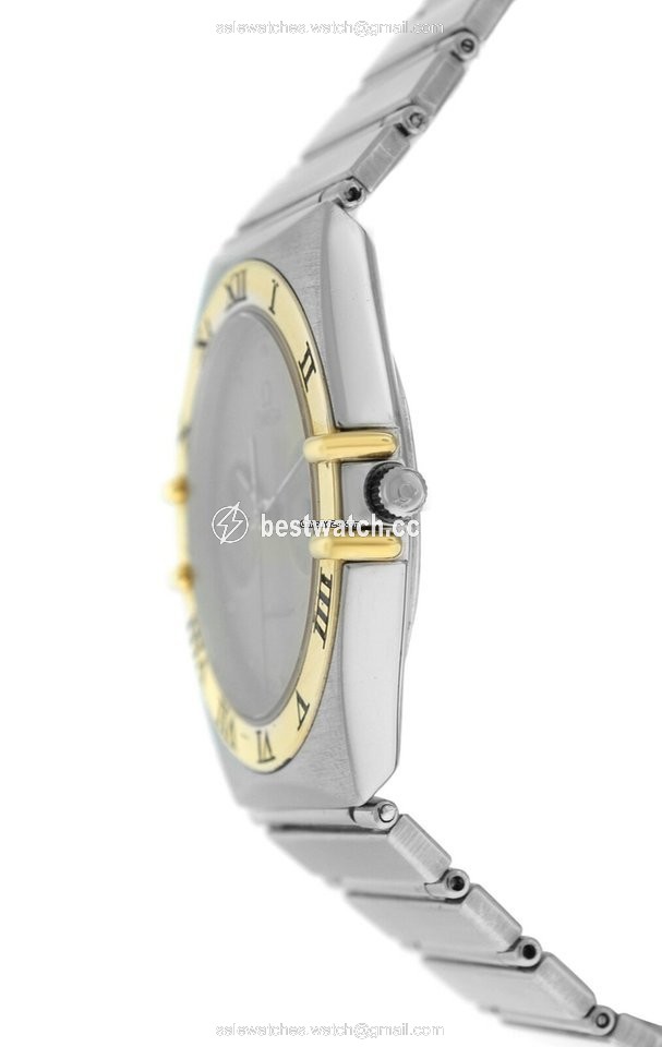 Omega Constellation Day-Date Mens watch Unisex Quartz Gold Steel 396.1069 Replica 2