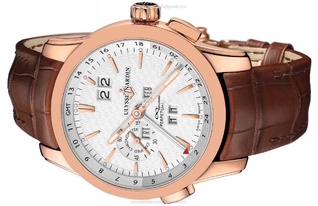 Ulysse Nardin Perpetual Manufacture Mens watch Unisex Automatic Rose gold 322-10 Replica 2