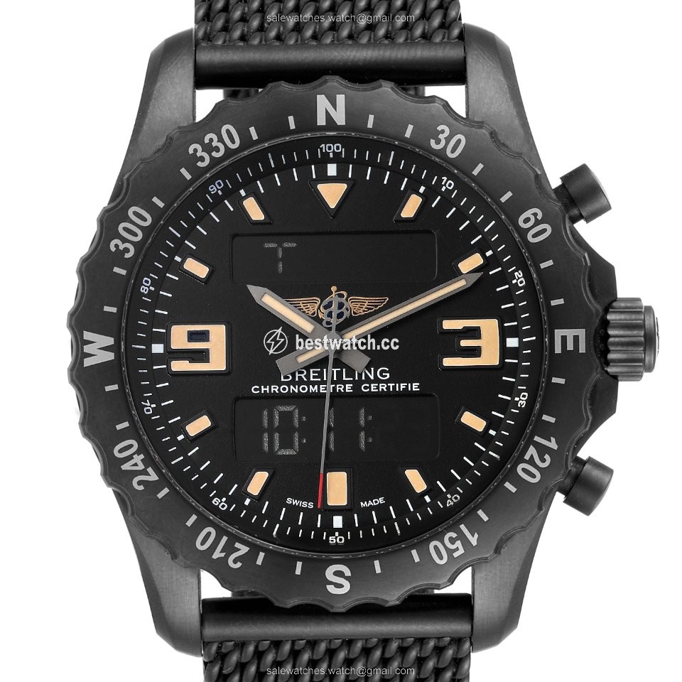 IMG_9085 Breitling Chronospace Military Mens watch Unisex Quartz Steel M78366 Replica 2