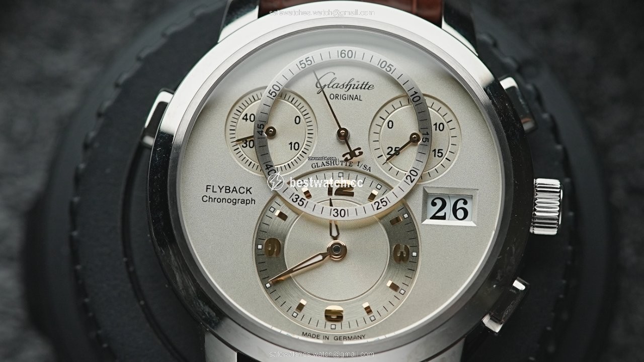 Glashutte Original PanoMaticChrono XL White gold 95-01-31-24-04 Replica 2