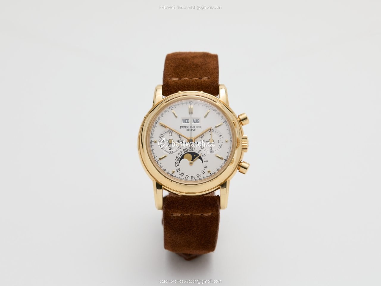 IMG_9085 Patek Philippe Perpetual Calendar Chronograph Yellow gold 3970EJ Replica 2