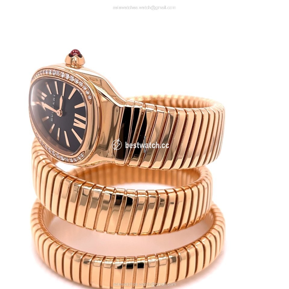 IMG_9085 Bulgari Serpenti Womens watch Quartz Rose gold SPP35BGDG.2T Replica 2