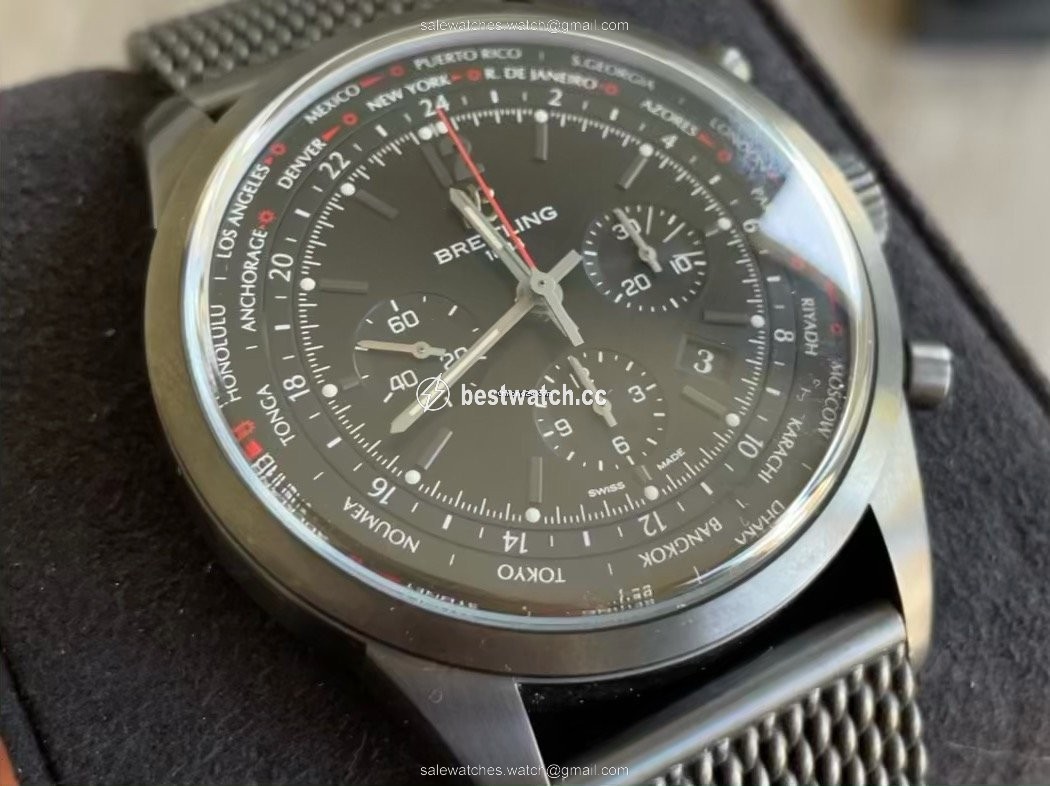 IMG_9085 Breitling Transocean Unitime Pilot Mens watch Unisex Automatic Steel MB0510U6 BC80 Replica 2