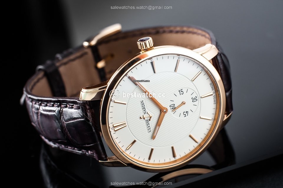 IMG_9085 Ulysse Nardin Classico Mens watch Unisex Manual winding Rose gold 8206-158 Replica 2