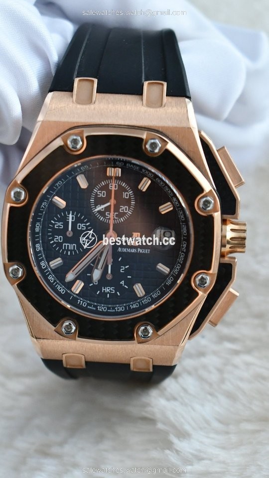 Audemars Piguet Royal Oak Offshore Chronograph Mens watch Unisex Automatic Rose gold 26030RO.OO.D021IN.01 Replica 2