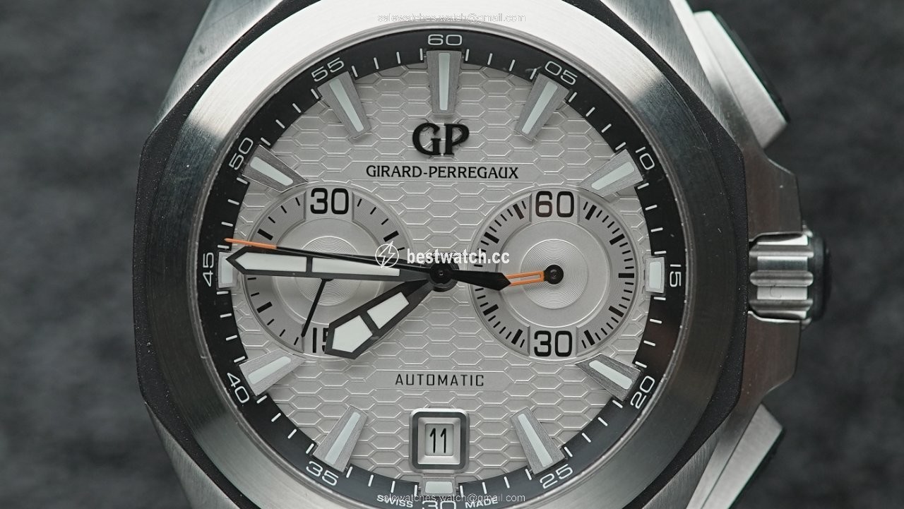 IMG_9085 Girard Perregaux Chrono Hawk Mens watch Unisex Steel 49970-11-131-HDBA Replica 2