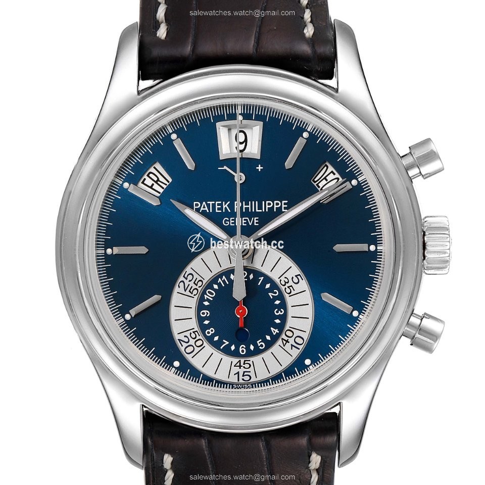 IMG_9085 Patek Philippe Annual Calendar Chronograph Mens watch Unisex Automatic Platinum 5960 01G Replica 2