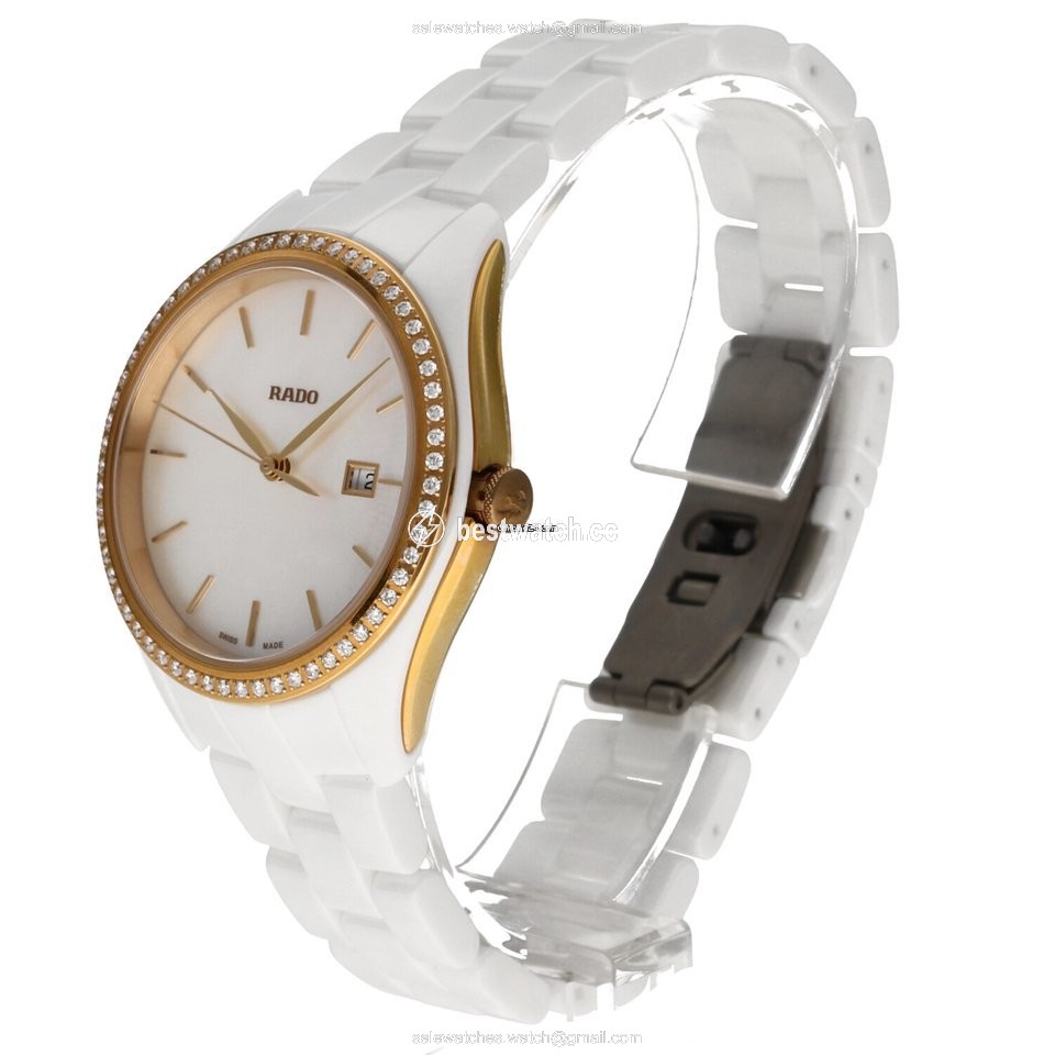 Rado HyperChrome Diamonds Womens watch Quartz Ceramic R32126902 Replica 2