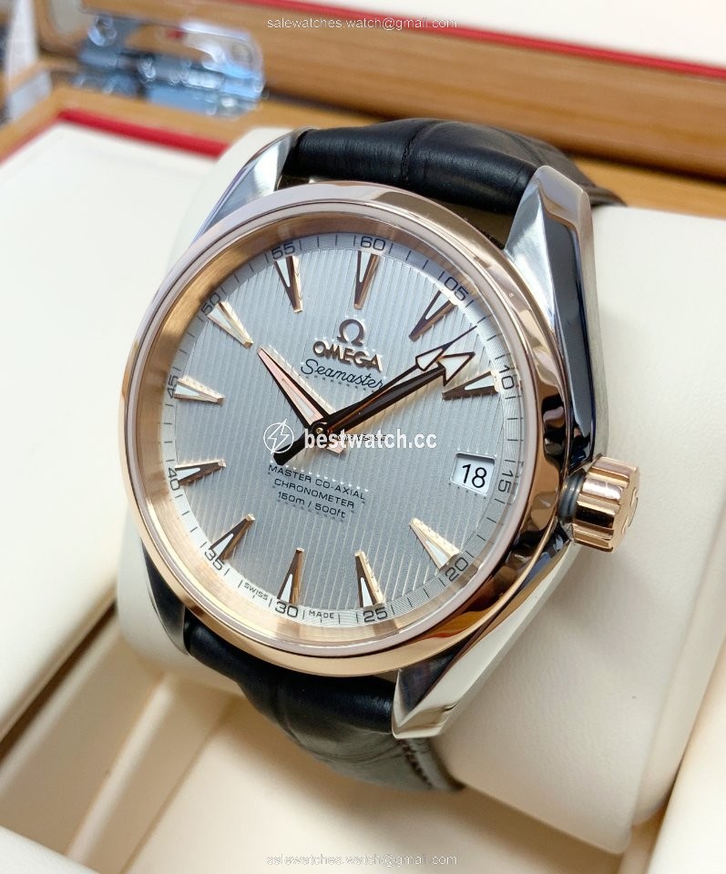 Omega Seamaster Aqua Terra Mens watch Unisex Automatic Gold Steel 231.23.39.21.02.001 Replica 2