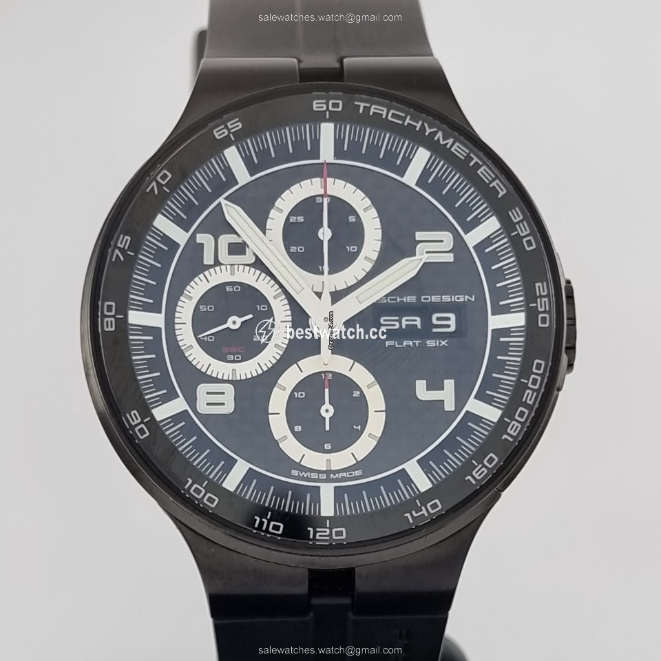 Porsche Design Flat Six Mens watch Unisex Automatic Steel Flat Six Automatic Black Pvd Mens Watch Replica 2