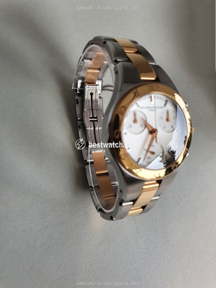 IMG_9085 Baume & Mercier Linea Womens watch Quartz Gold Steel M0A10016 Replica 2