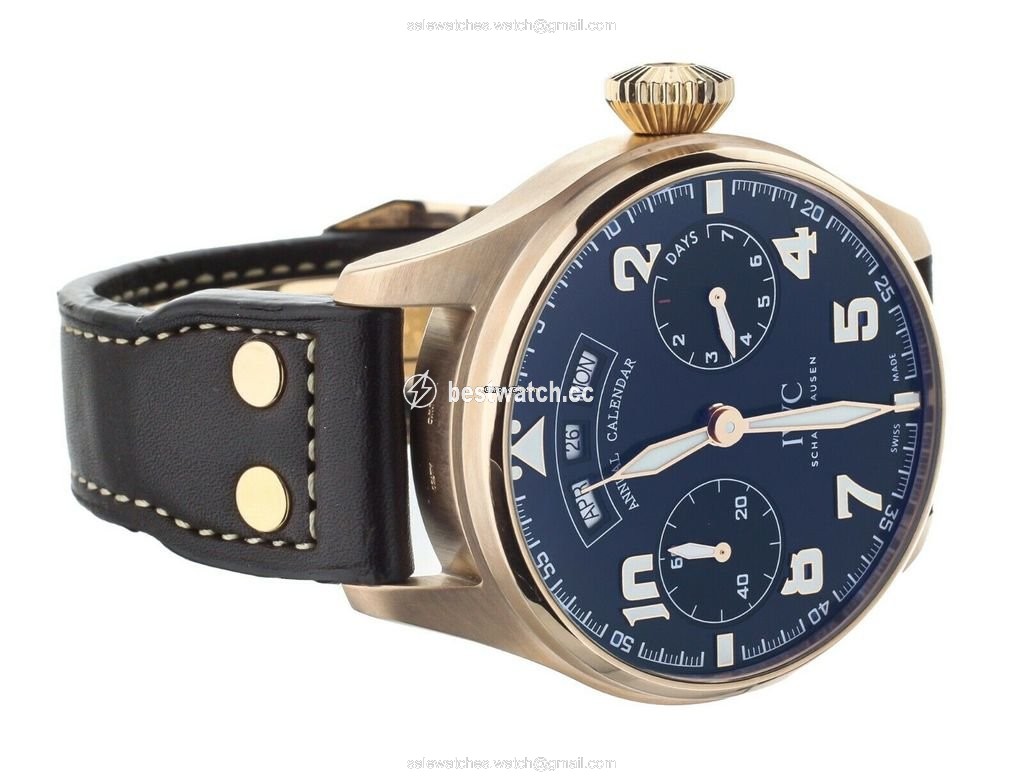 IMG_9085 IWC Big Pilot Mens watch Unisex Automatic Rose gold IW502701 Replica 2