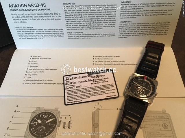 IMG_9085 Bell & Ross BR 03-90 Grande Date et Reserve de Marche Mens watch Unisex Automatic Steel BR0390-B-Rocket Replica 2