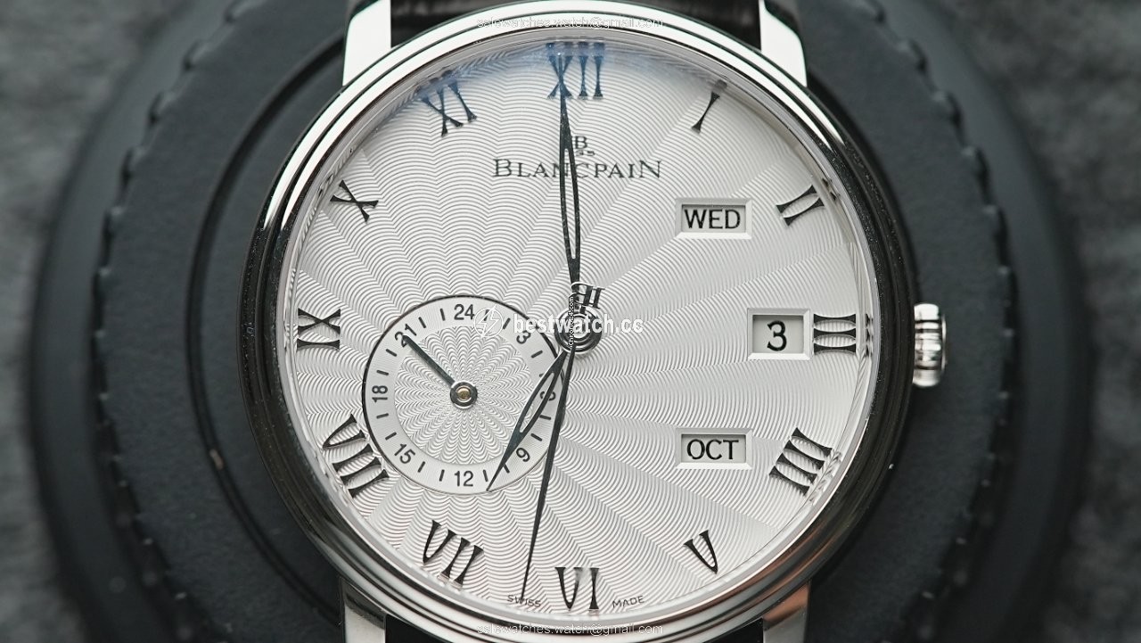 IMG_9085 Blancpain Villeret Mens watch Unisex Automatic White gold 6670-1542-55B Replica 2