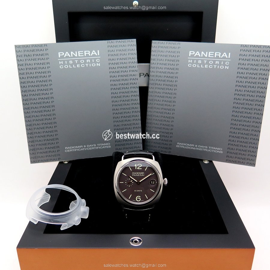 IMG_9085 Panerai Radiomir 8 Days Mens watch Unisex Manual winding Titanium PAM 00346 Replica 2