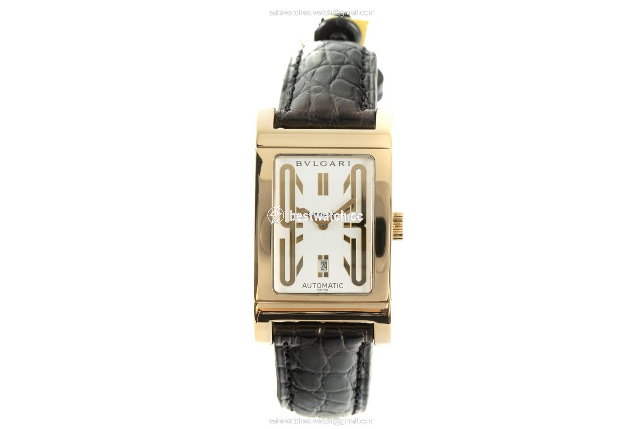 Bulgari Rettangolo Mens watch Unisex Automatic Yellow gold RT45G Replica 2