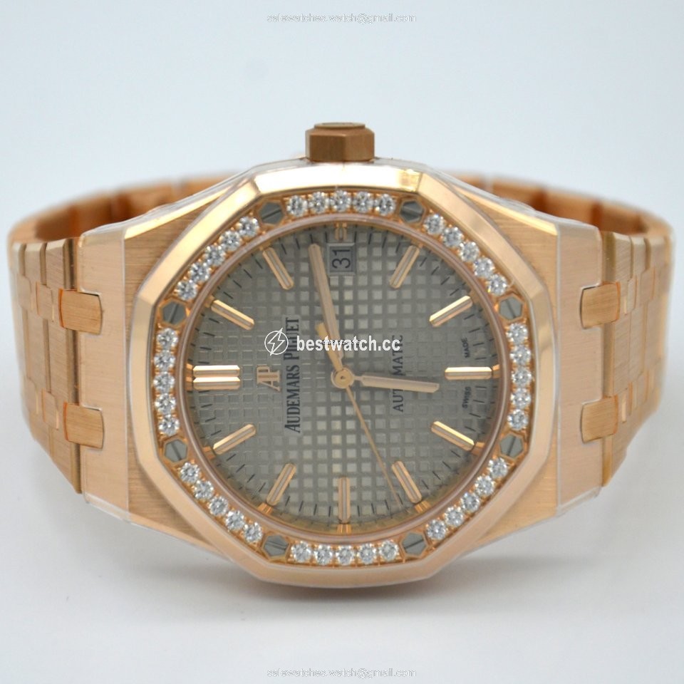 IMG_9085 Audemars Piguet Royal Oak Lady Womens watch Automatic Rose gold 15451OR.ZZ.1256OR.02 Replica 2