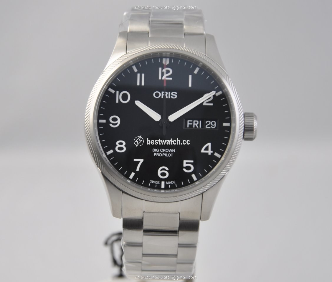 IMG_9085 Oris Big Crown ProPilot Day Date Mens watch Unisex Steel 01 752 7698 4194-Set MB Replica 2