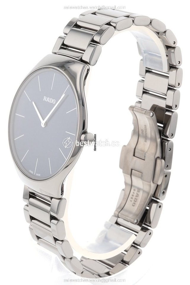 IMG_9085 Rado True Thinline Mens watch Unisex Quartz Ceramic R27955022 Replica 2