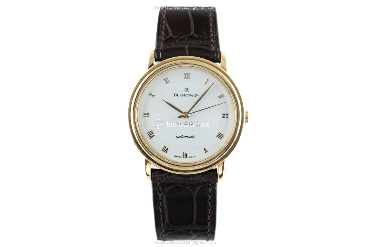 IMG_9085 Blancpain Villeret Mens watch Unisex Automatic Yellow gold 0095-1418 Replica 2