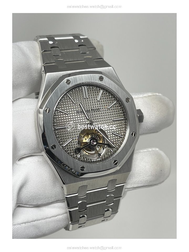 Audemars Piguet Royal Oak Tourbillon Mens watch Unisex Platinum 26510PT.OO.1220PT.01 Replica 2