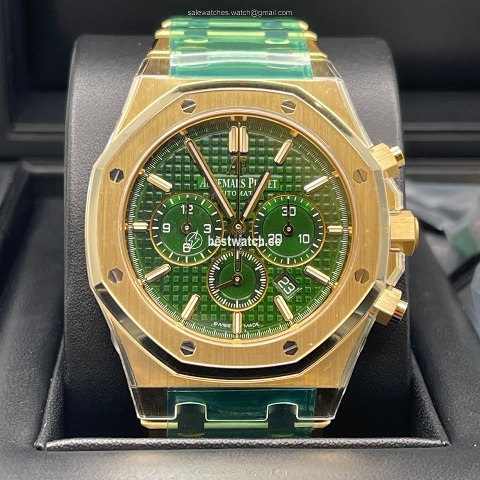 IMG_9085 Audemars Piguet Royal Oak Chronograph Mens watch Unisex Automatic Yellow gold 26331BA.OO.1220BA.02 Replica 2