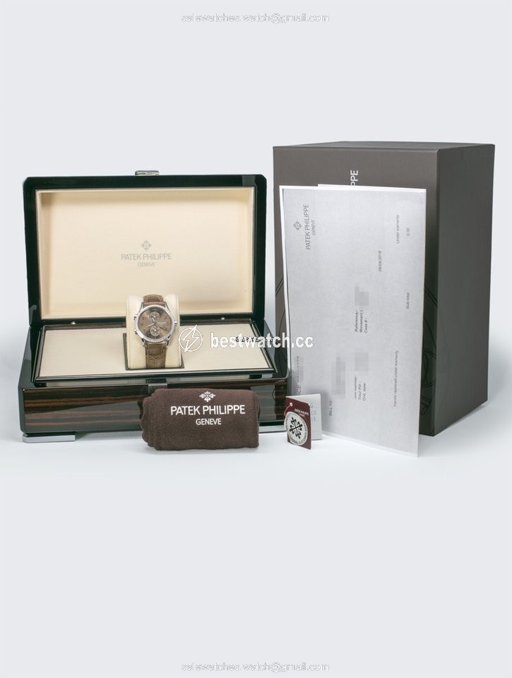 IMG_9085 Patek Philippe Travel Time Womens watch Manual winding White gold 7134G-001 Replica 2
