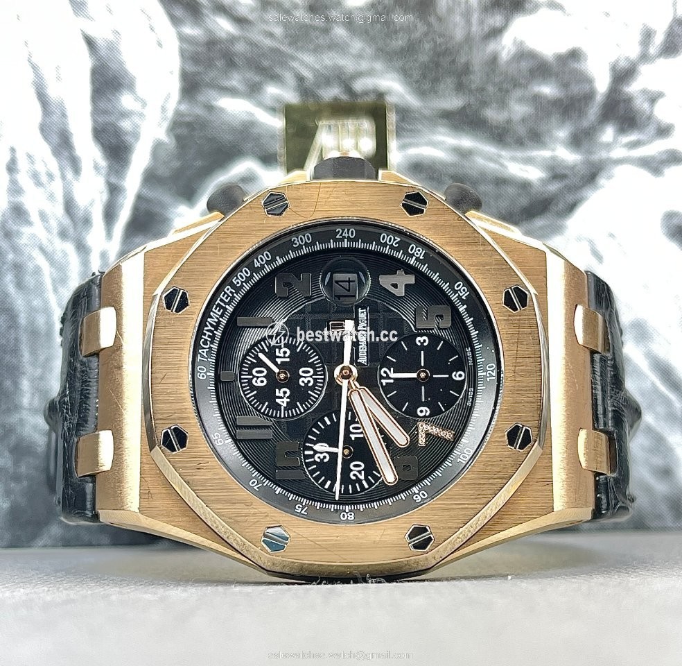 IMG_9085 Audemars Piguet Royal Oak Offshore Mens watch Unisex Automatic Rose gold 26180OR.OO.D101CR.01 Replica 2
